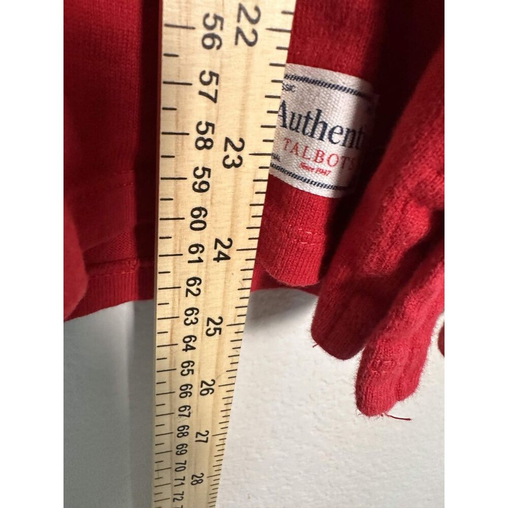 Talbots Authentic Tee Striped Nautical Long Sleeve Cotton Knit Top Red Black M - Picture 6 of 6